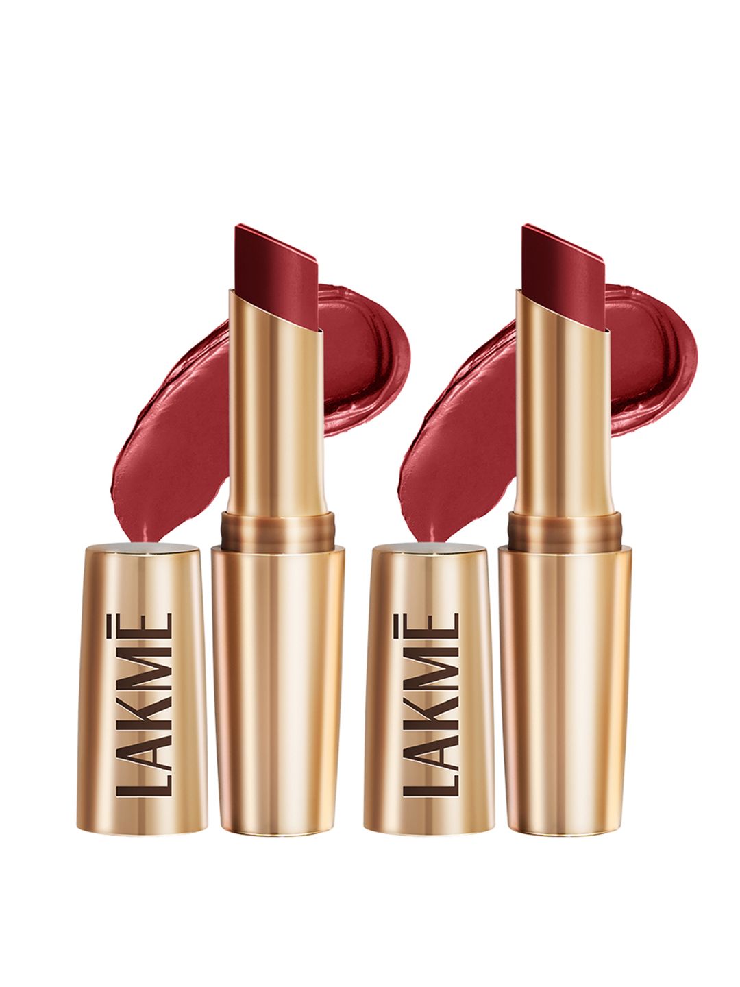 Lakme Set of 2 9to5 Powerplay Priming Matte Lipstick 3.6g each - Cherry Chic