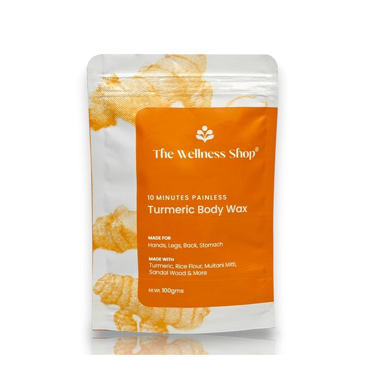 The Wellness Shop Turmeric Full Body Wax Powder (100g)– 10 Min Painless Herbal Hair Removal for Women & Men | Natural & Gentle Wax for Arms, Legs, Underarms, Skin Brightening Formula at Home