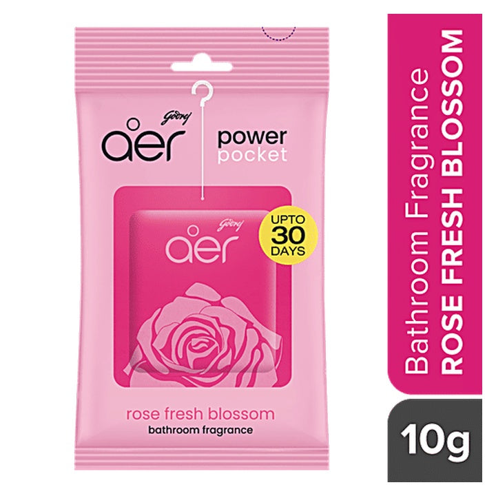 Godrej Aer Power Pocket - Long Lasting Bathroom Fragrance, Fresh Blossom (10 g)