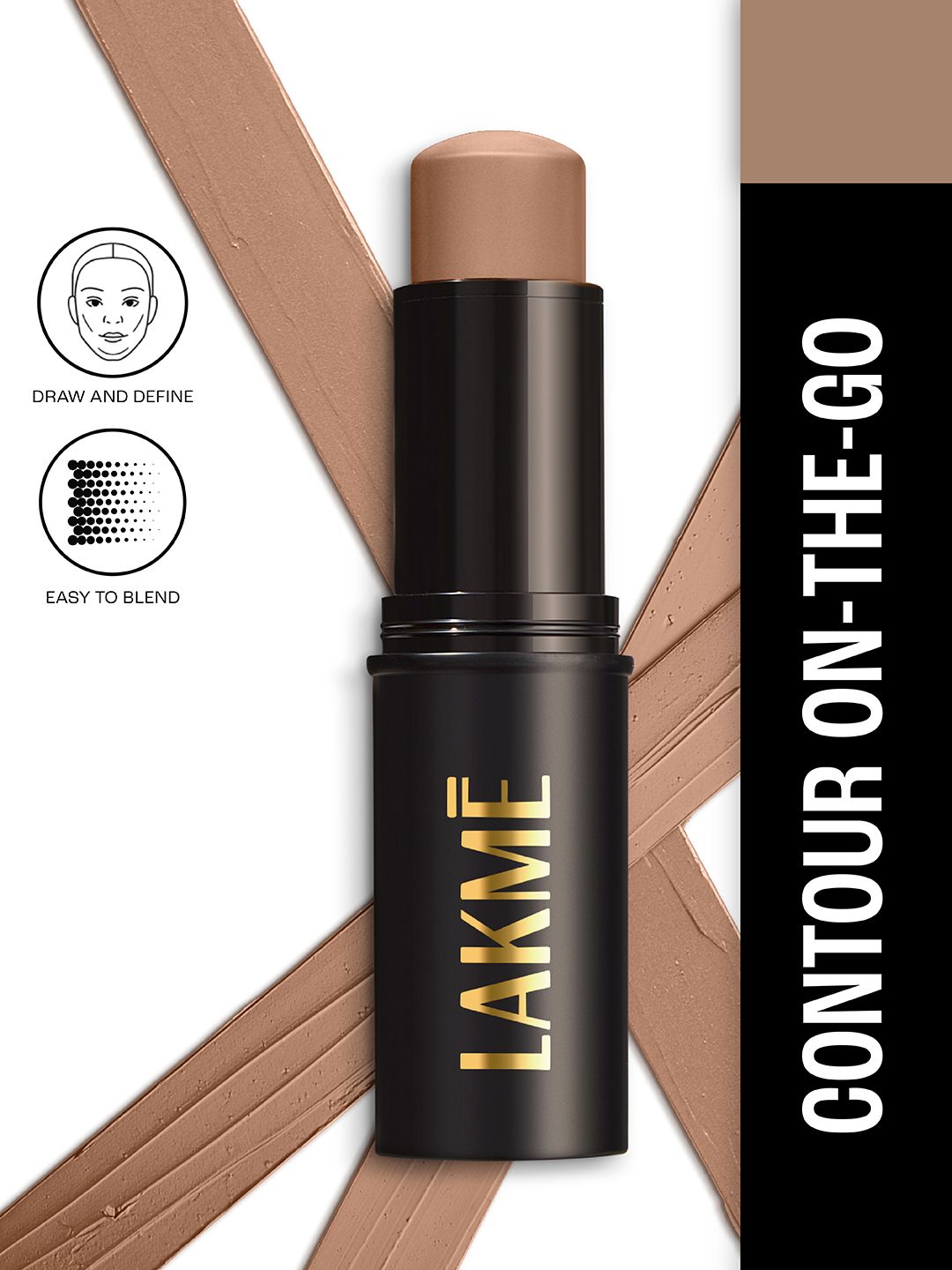 Lakme On The Go Facelift MultiSlayer Contour Stick For Easy Blending 11g - Bold Drama 11