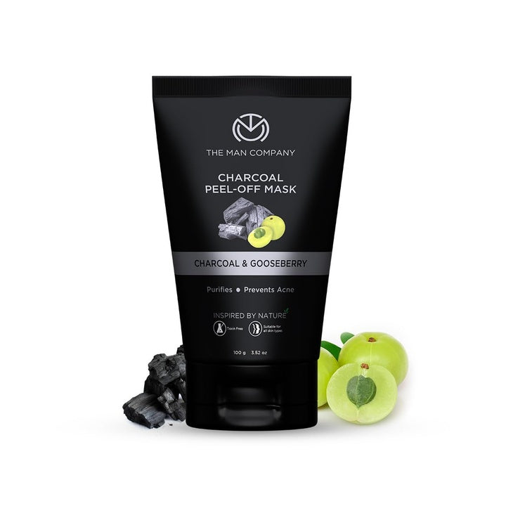 The Man Company Activated Charcoal Peel Off Face Mask for Man | Deep Cleansing | Blackhead/Whitehead & Dead Skin Removal | Paraben & Sulphate Free - 100gm