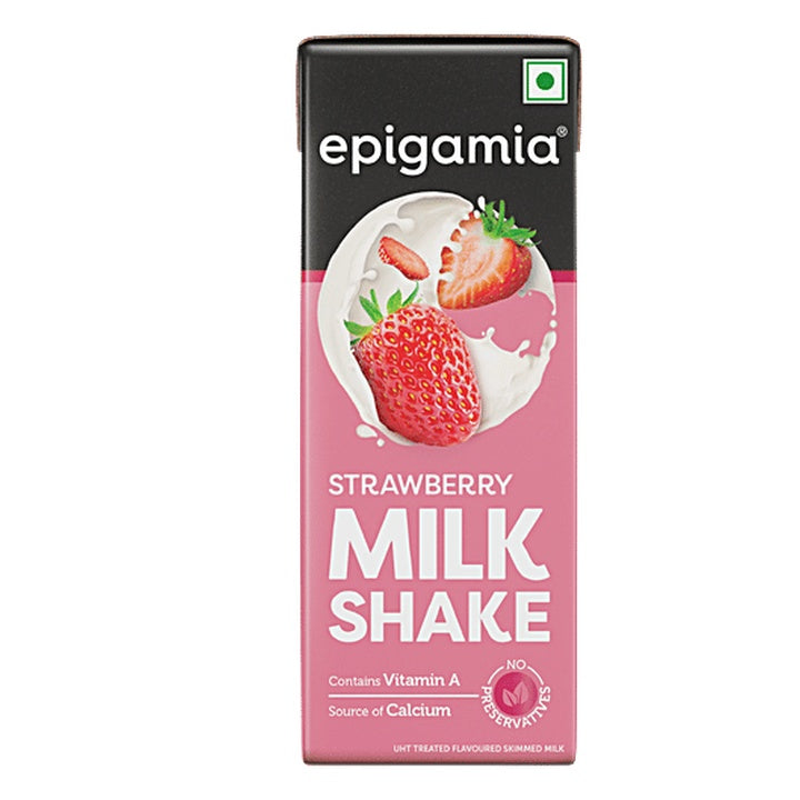 Epigamia Strawberry Milkshake (180 ml)
