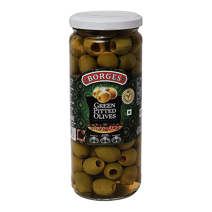 Borges Green Pitted Olives : 450 g