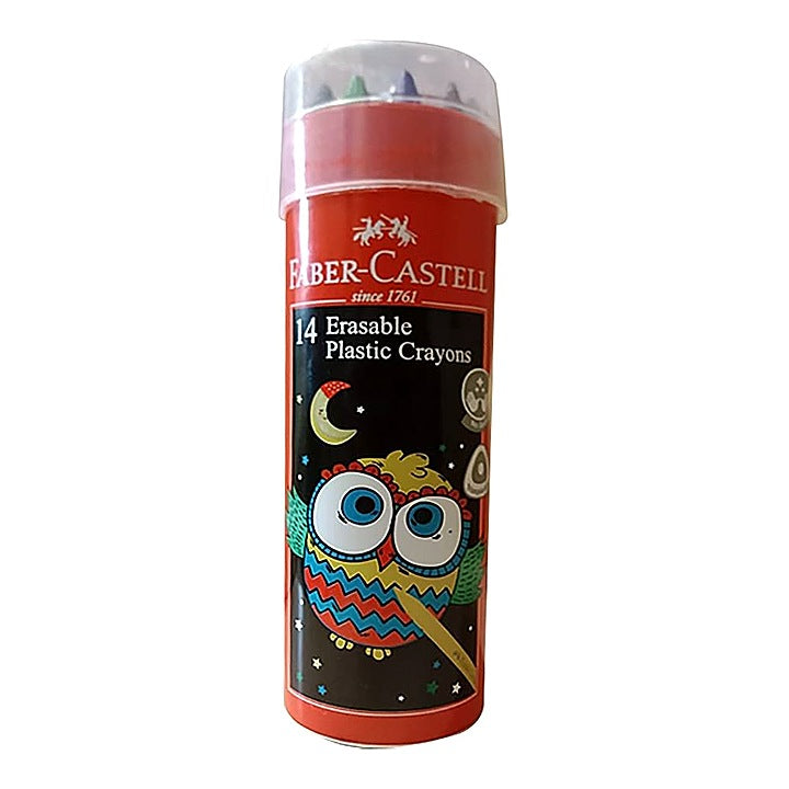 Faber-Castell Plastic Erasable Crayons - 14 Pieces : 1 Unit