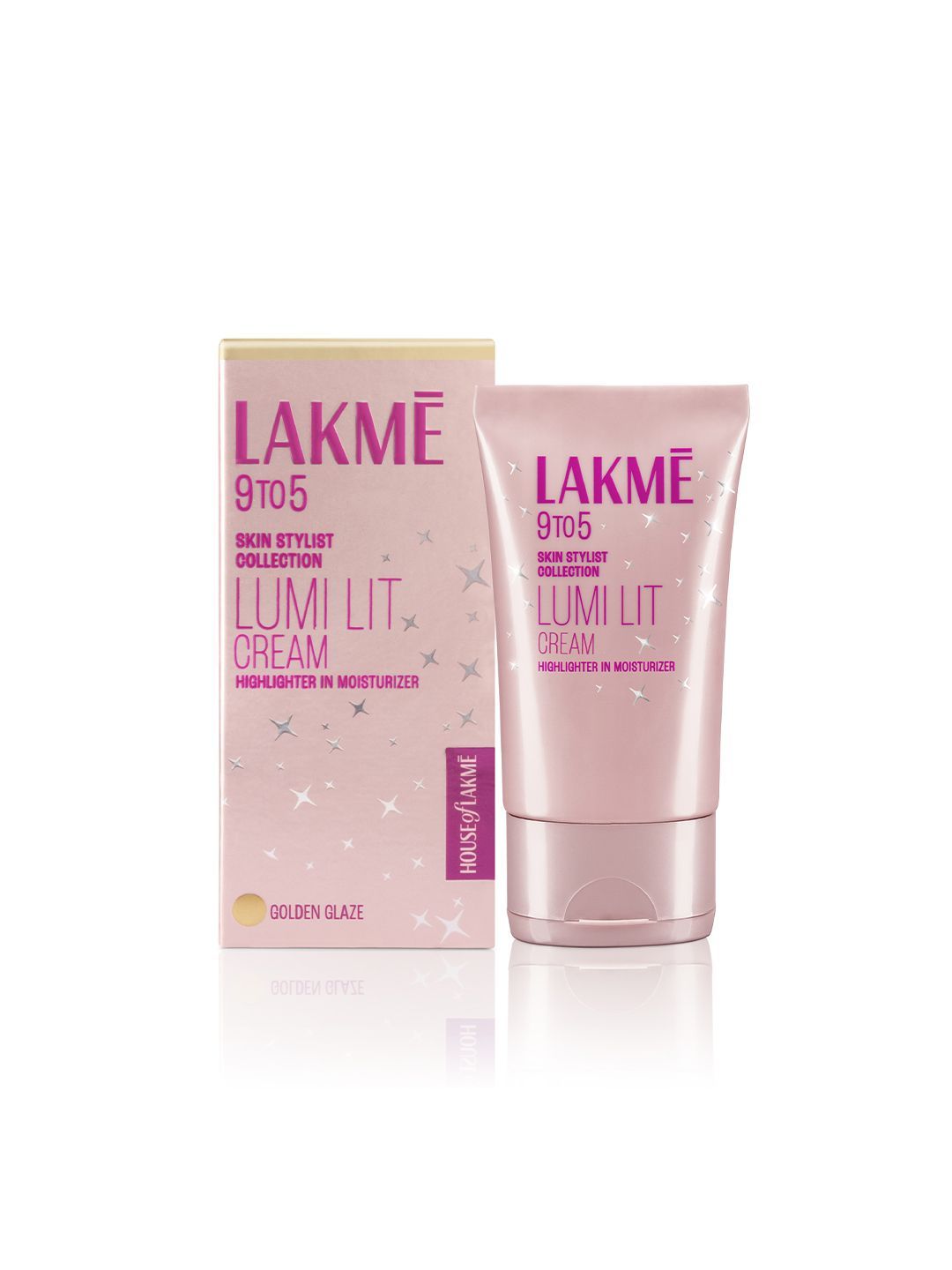 Lakme 9 To 5 Lumi Lit Cream - Highlighter + Moisturizer with Hyaluronic Acid- Golden Glaze
