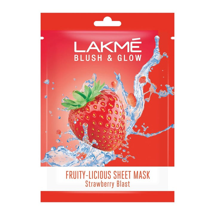 Lakme Blush & Glow Strawberry Sheet Mask (25 ml)
