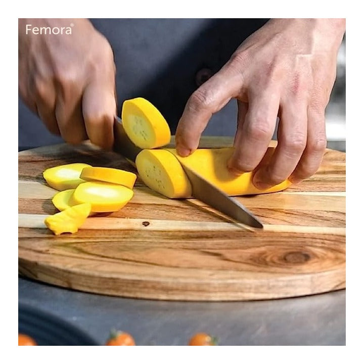 Femora Oval Acacia Wooden Chopping Board - Natural : 1 Unit