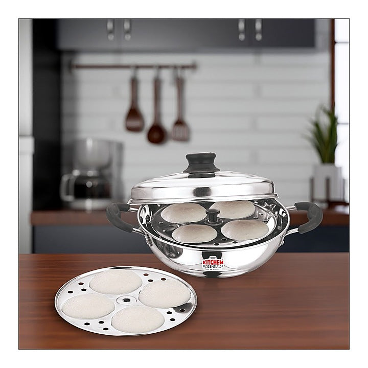 Kitchen Essential Stainless Steel Idli Maker with Lid : 1 Unit