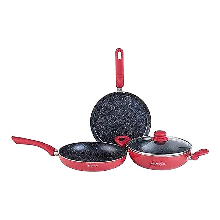 Wonderchef Milano Set (Red) - 4 Pieces : 1 Unit