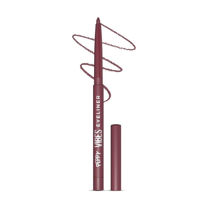 Glam21 Peppy Vibes Eyeliner |Matte Finish Stays up to 10 Hours |Smudge-Proof & Water-Proof |Long Lasting Eyeliner | Precision application|Raisin-0.4g