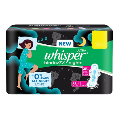 Whisper Bindazzz Nights XL+ Wings Pads : 27 U
