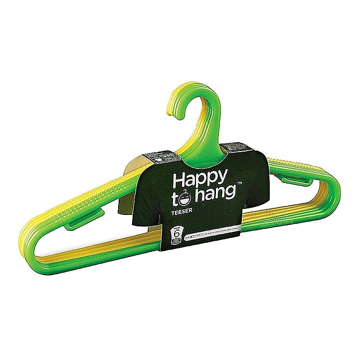 Happy To Hang Teeser Hangers Yellow & Green : 6 Pieces