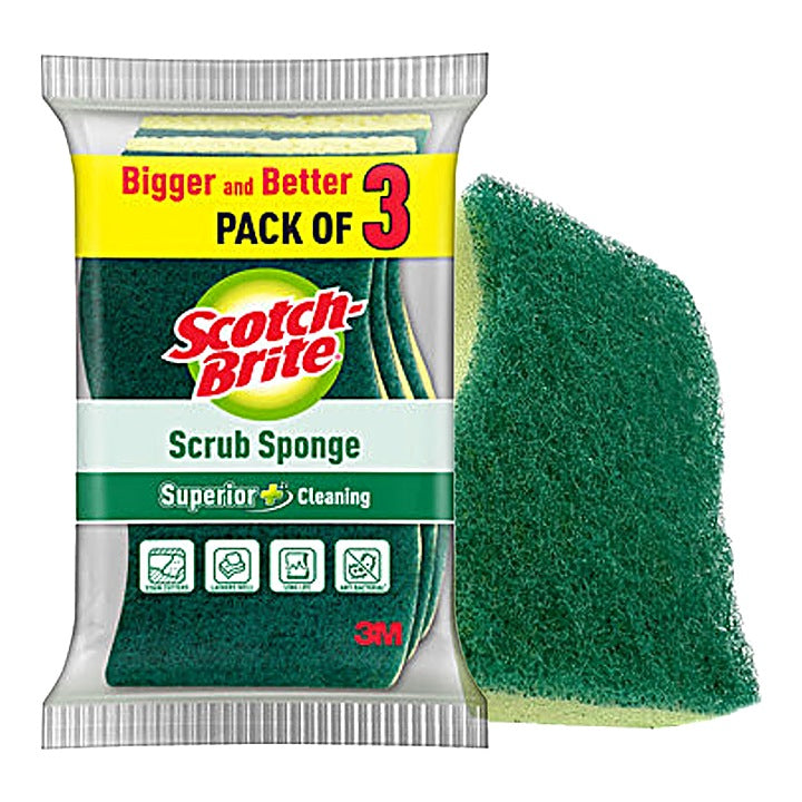 Scotch Brite Scrub Sponge Large : 3 Units