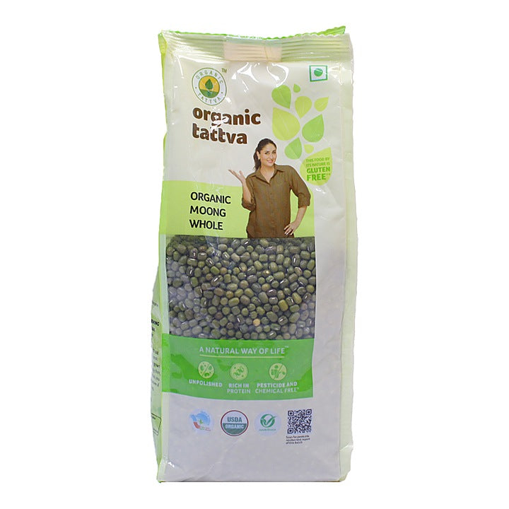 Organic Tattva Moong Dal Whole : 500 g