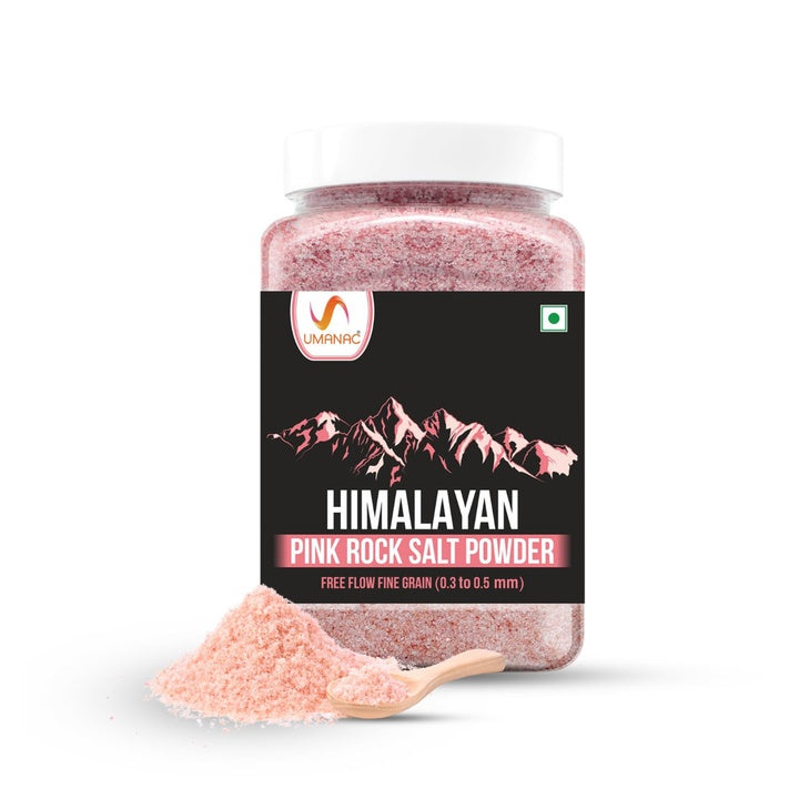 Umanac Himalayan Pink Rock Salt- 1.25Kg | 100% Natural Salt | Rock Salt for Cooking | Pink Salt with Low Sodium | Sendha Namak with 84 Minerals & Trace Elements | No Additives