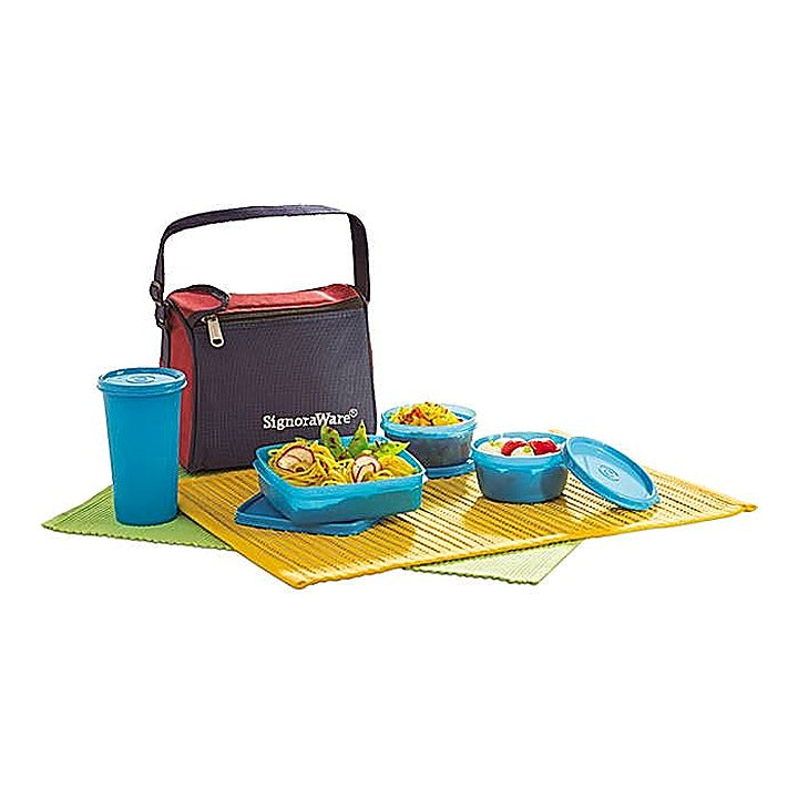 Signoraware Best Lunch Box With Bag (Assorted) : 1 Unit