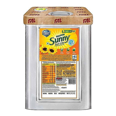 Sunny Sun Lite Refined Sunflower Oil Tin : 13 kg