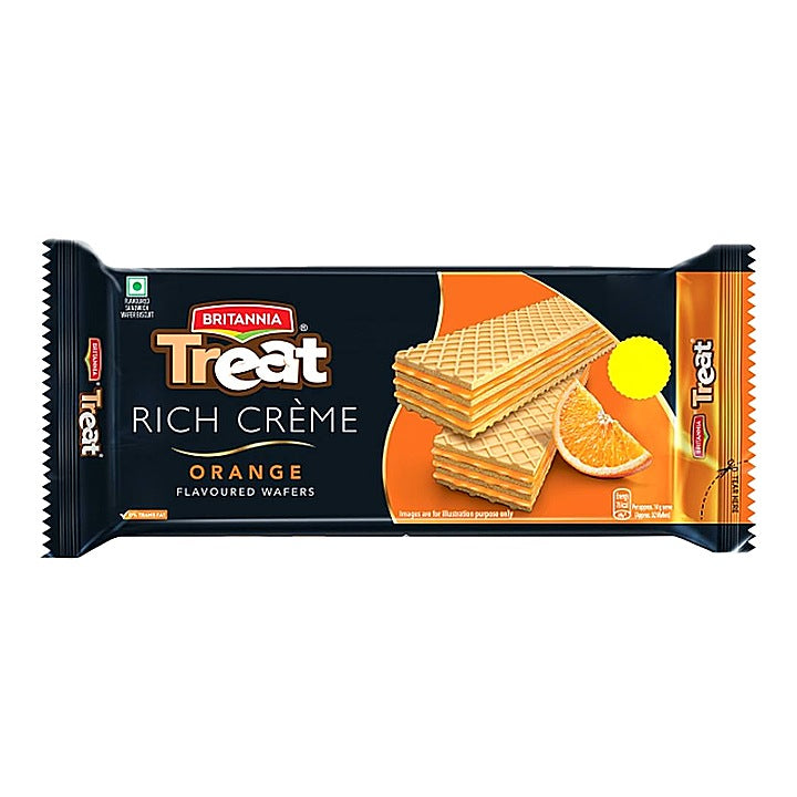 Britannia Treat Orange Cream Wafer : 50 g