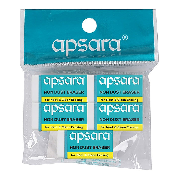 Apsara Non Dust Eraser : 5 Pieces