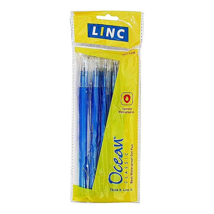 Linc Ocean Blue Gel Pen : 5 Pieces