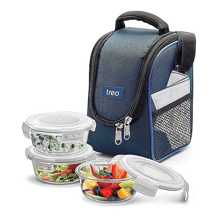Treo Milton Glass Round Tiffin - Set of 3 : 1 Unit