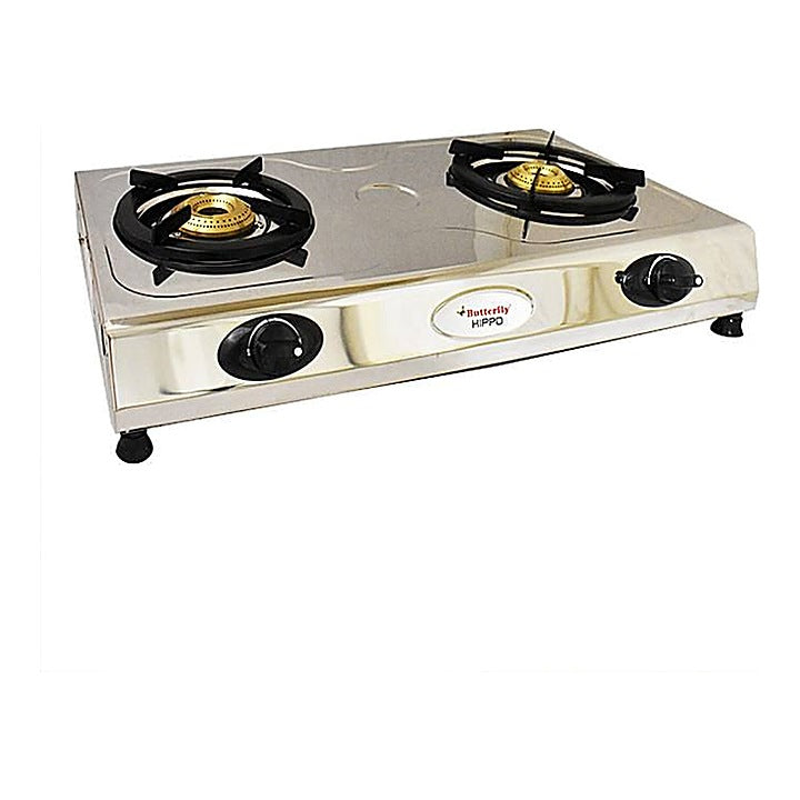 Butterfly Hippo Stainless Steel Gas Stove - 2 Burners : 1 Unit
