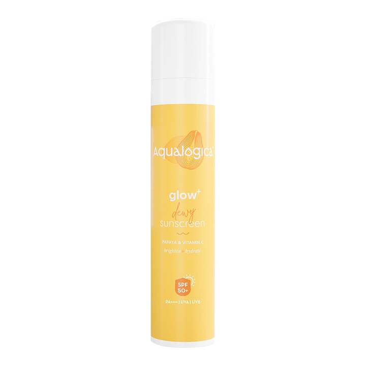 Aqualogica Glow+ Dewy Sunscreen SPF50+ - Papaya & Vitamin C : 50 g
