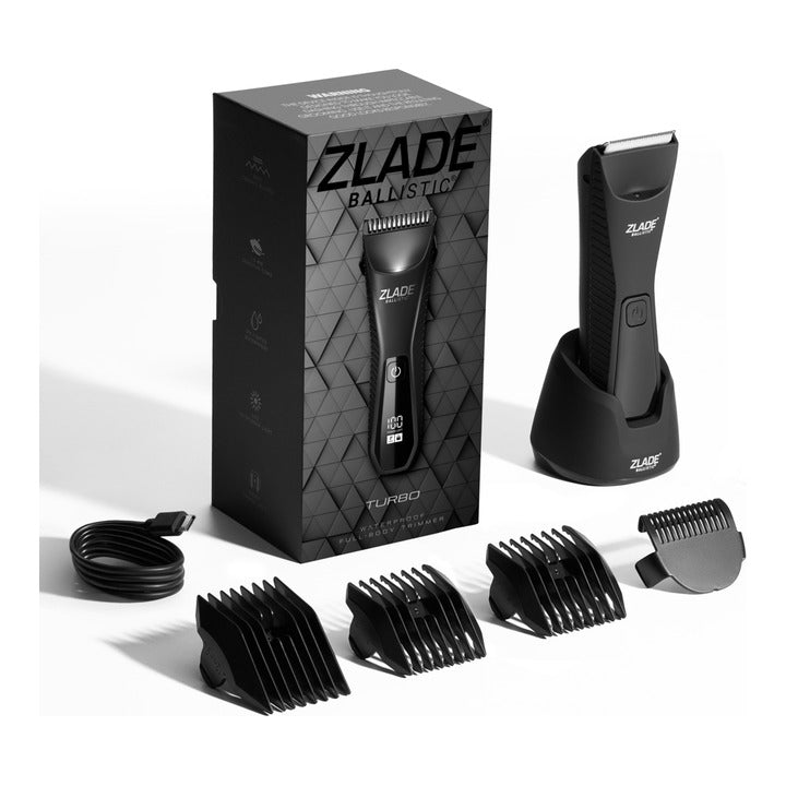 Zlade Ballistic TURBO 3.0 Full-Body Manscaping Trimmer For Men - Black : 1 Unit