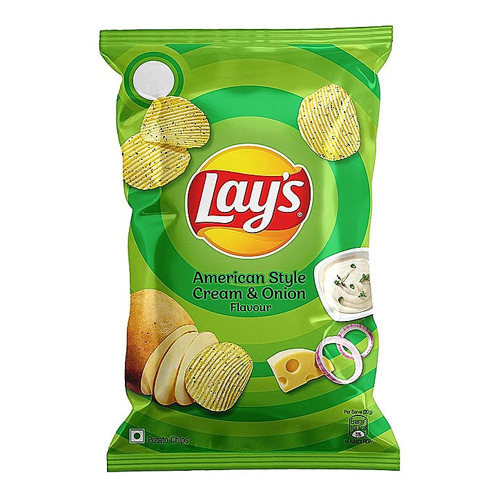 Lays American Cream & Onion Potato Chips : 143 g