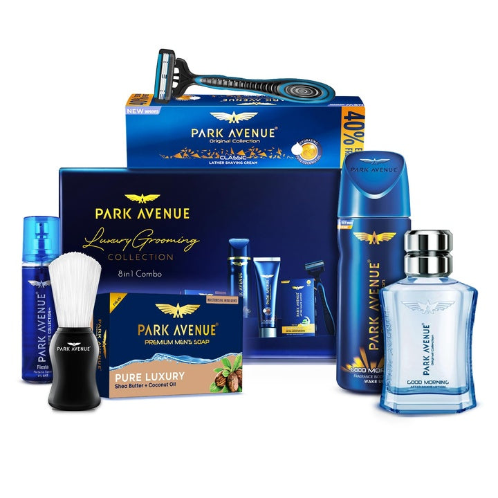 Park Avenue Luxury Grooming Collection 8 in 1 Combo Grooming Kit for men