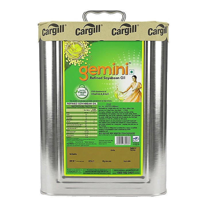 Gemini Refined Soyabean Oil Tin : 13 kg