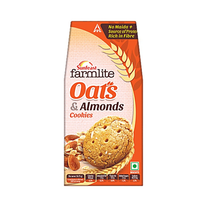 Sunfeast Farmlite Biscuit - Cookies Oats & Almonds (150 g)