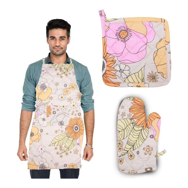 VAA Multi Texture Kitchen Utility Set (Multicolour) - 3 Pieces : 1 Unit
