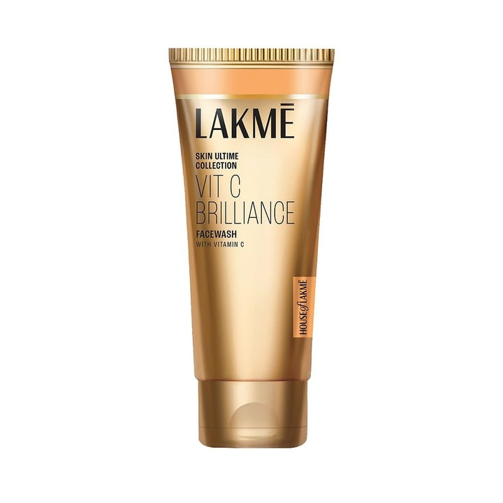 Lakme Vitamin C Brilliance Facewash 100g | Vitamin C Face Wash for Glowing and Brighter Skin | 100% Soap Free Cleanser
