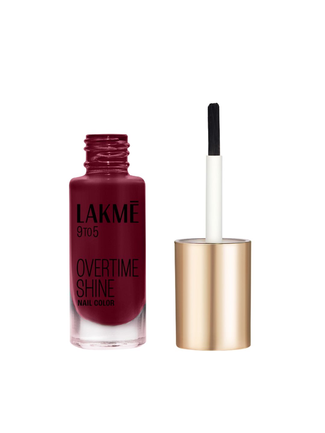 Lakme 9to5 Overtime Shine Glossy Long Lasting & Quick Dry Nail Color 6ml - Smokey Crimson
