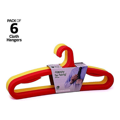 Happy To Hang Officio Hangers Red & Yellow : 6 Pieces