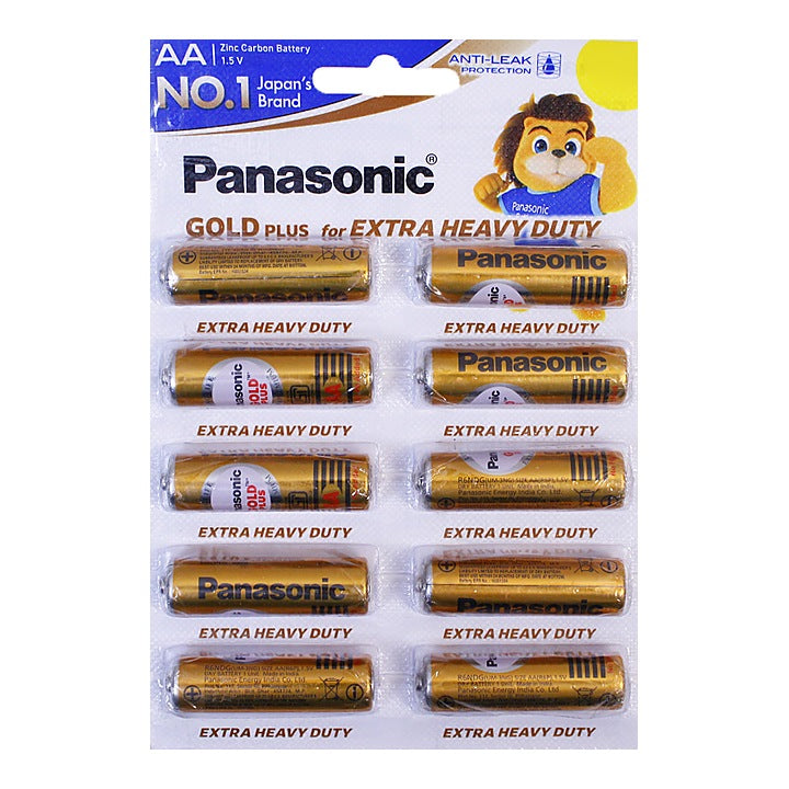 Panasonic Gold Plus AA Batteries : 10 Pieces