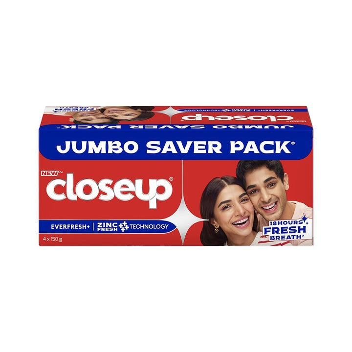 Close Up Toothpaste | Long lasting 18 Hours Of Fresh Breath & White Teeth - 600g (Pack of 4)