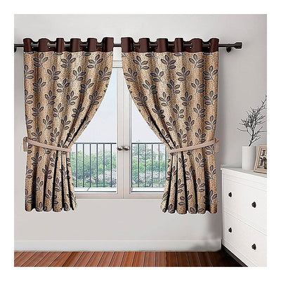 Cortina Daffodil Window Curtain - Coffee : 1 Unit