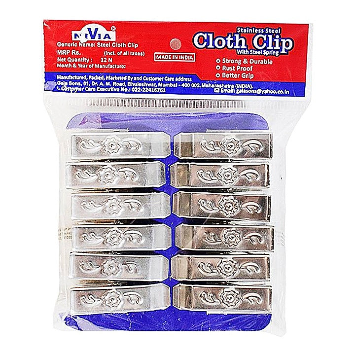 Stainless Steel Cloth Clip : 1 Unit