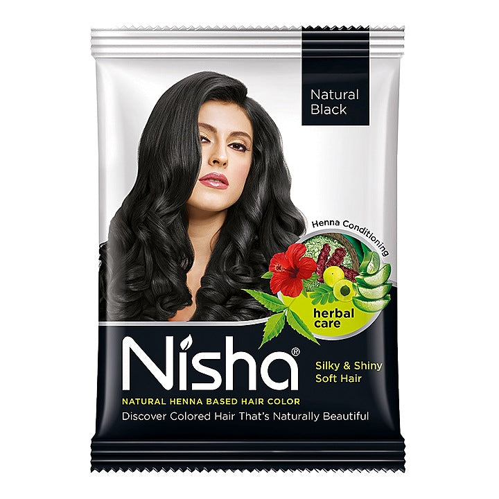 Nisha Hair Colour - Natural Black : 25 g