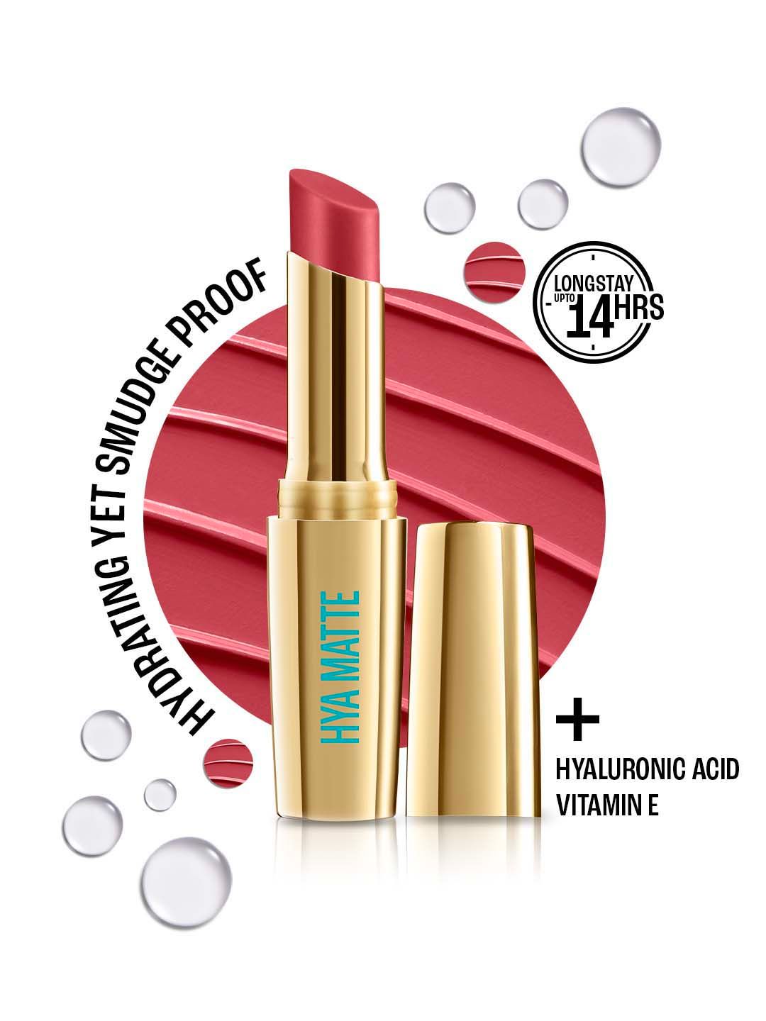 Lakme 9to5 Hya Matte Hydrating Smudgeproof Lipstick Lasts 14Hr 3.6g - Boss Brick BM1