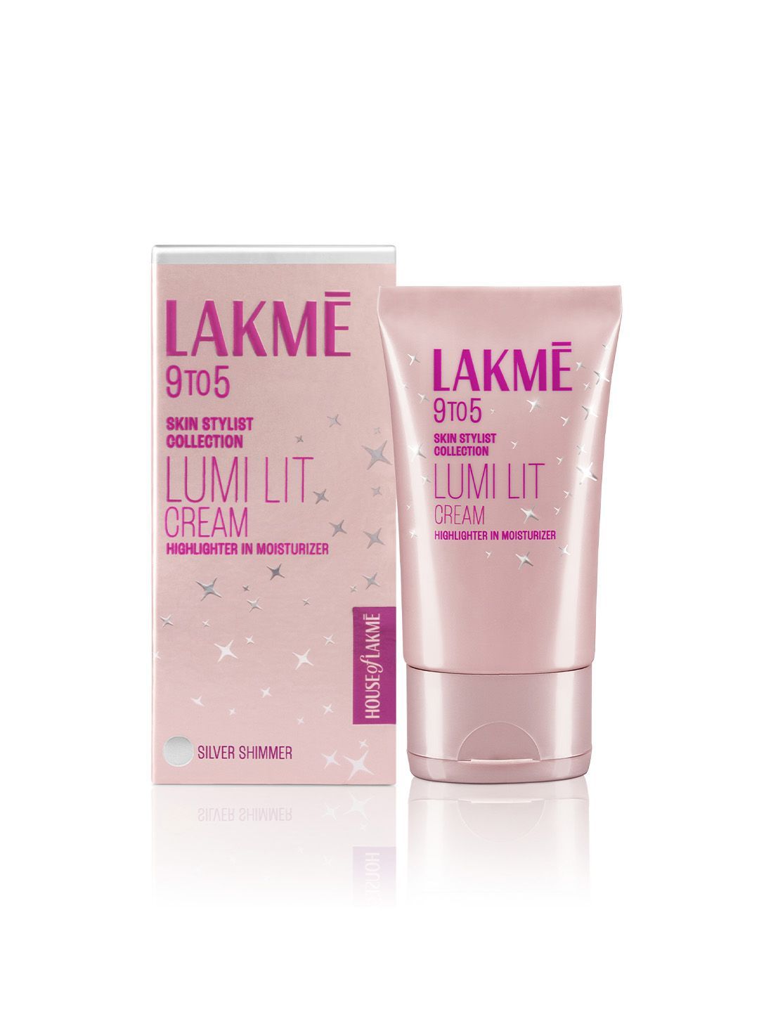 Lakme 9 To 5 Lumi Lit Cream - Highlighter + Moisturizer with Hyaluronic Acid 60 g - Silver