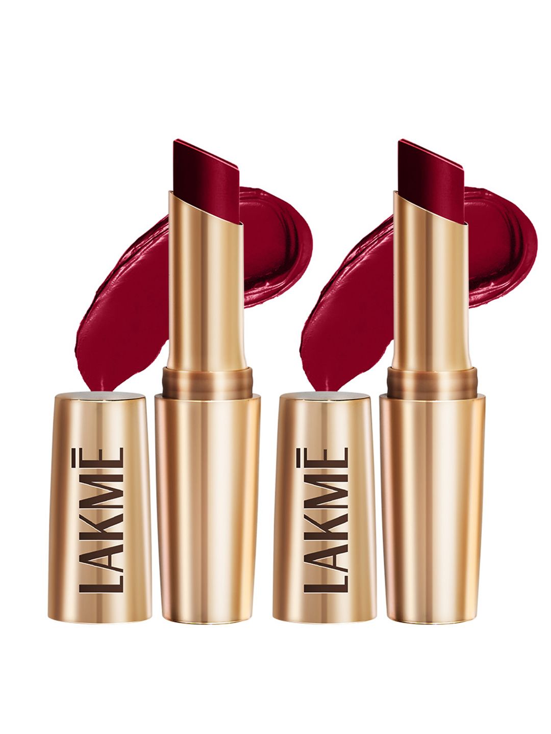Lakme Set of 2 9to5 Powerplay Priming Matte Lipstick 3.6g each - Burgundy Passion