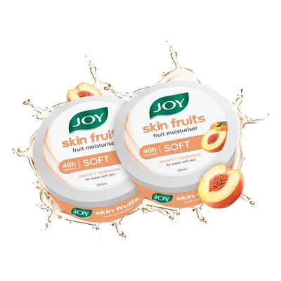Joy Skin Fruits Super Soft Moisturizer (Peach & Hyaluronic 200 ml x 2)