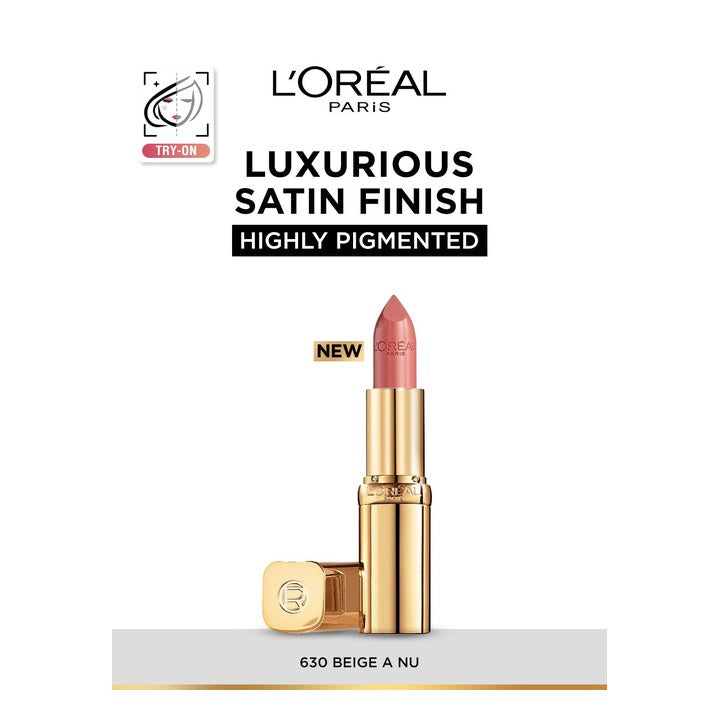 LOreal Paris Color Riche Satin Lipstick - 630 Beige A Nu