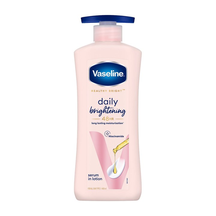 Vaseline Daily Brightening Body Lotion For Healthy & Glowing Skin with Niacinamide - 400ml