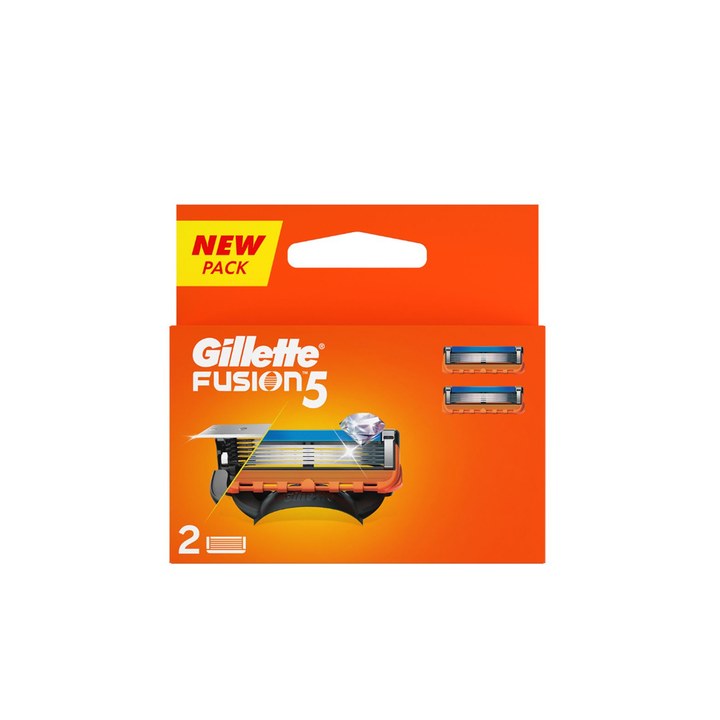 Gillette Men Fusion Manual Shaving Pack of 2 Razor Blades Cartridges