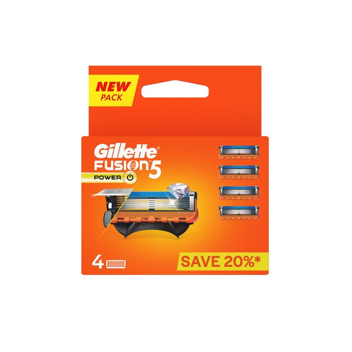 Gillette Men Set of 4 Fusion Power Shaving Razor Blades
