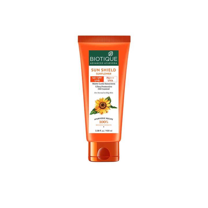 Biotique Unisex Sun Shield Sunflower Matte Sunscreen Gel SPF 50 100ml